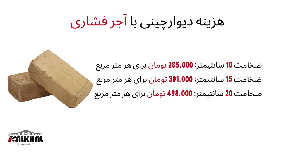 هزینه دیوار چینی با آجر