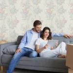 کاغد دیواری اتاق خواب زن و شوهری